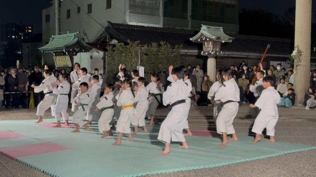 真清田神社境内 少林寺拳法 演武 愛知柏原道院 一宮中部道院