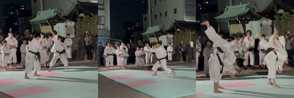 真清田神社境内 少林寺拳法 演武 愛知柏原道院 一宮中部道院