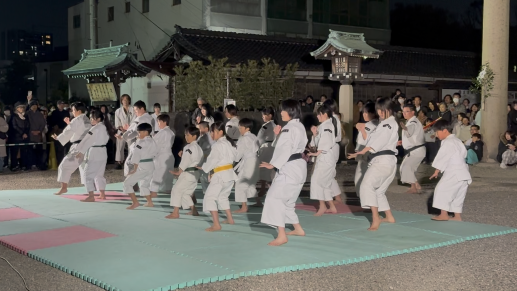 真清田神社境内 少林寺拳法 演武 愛知柏原道院 一宮中部道院